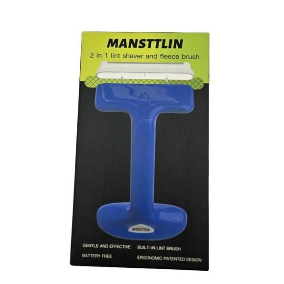 Fabric Shaver/Lint Brush, Battery-Free Lint Remover Fabric Safe Edges, Blue - Picture 2 of 6